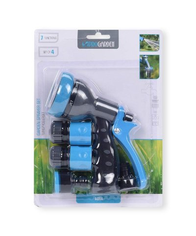 Conjunto de 5 pecas (pistola de rega + acessorios)