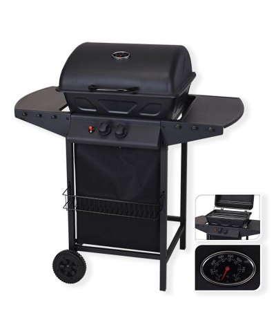 Barbecue a gas 2 bocas preto