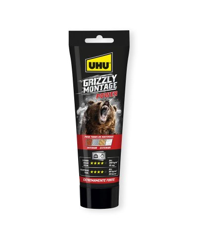 Cola UHU Grizzly Montage Power 250g | Casa Alves