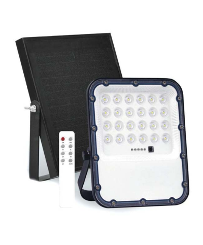 Projetor c/ painel solar 100W 5000K 1200LM