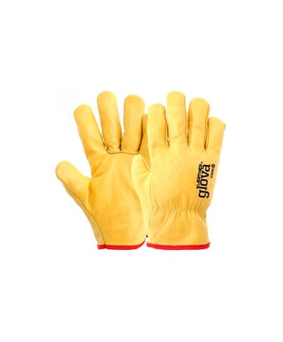 Luva pele vaca chefe amarela c/ribete (d232) tam.10 0705002