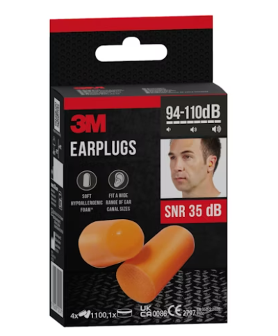 Tampoes auriculares 1100 (94-105 dB) 4 pares