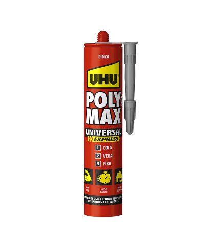 UHU Poly Max Express Cinza 425g  | Casa Alves