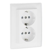 Tomada dupla monobloco c/obturador Efapel 90332 br