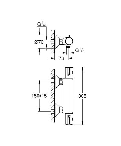 Mist. Termostatica Duche Groheterm 34558000