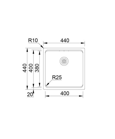 Lava louca Rodi UNA 40 polido enc. p/baixo 18U8EES0673A0