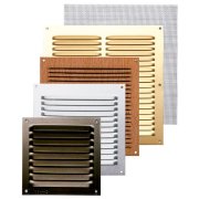 Grelha aluminio com rede 0,8 branco lacado 17x17