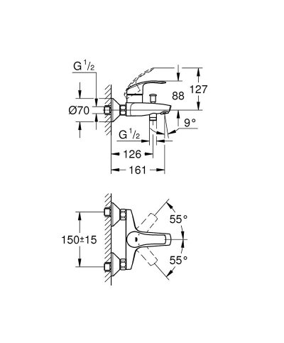 Monoc.banheira Grohe Eurosmart 33300002