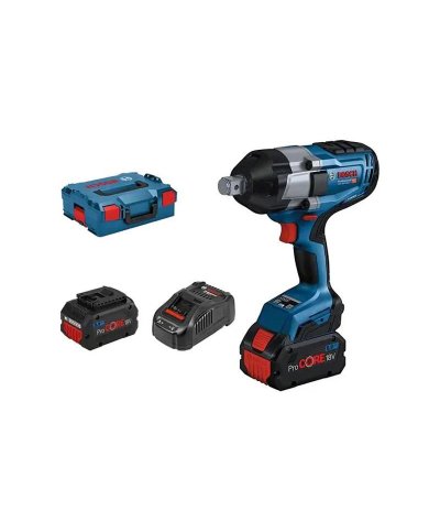 Kit Aparafusadora Bosch GDS18V-1050H + 2 baterias ProCore