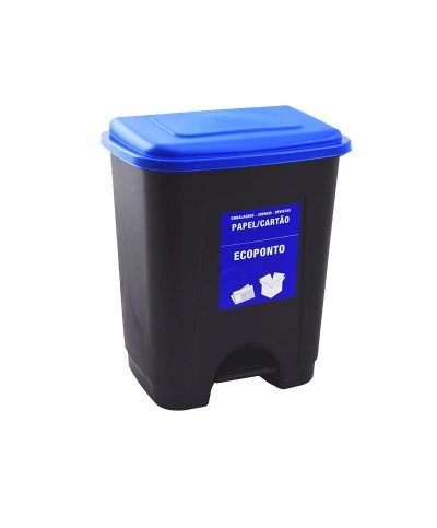 Balde com pedal 15Lt Ecoponto papel / cartao