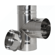 Te com tampo inox 80 mm