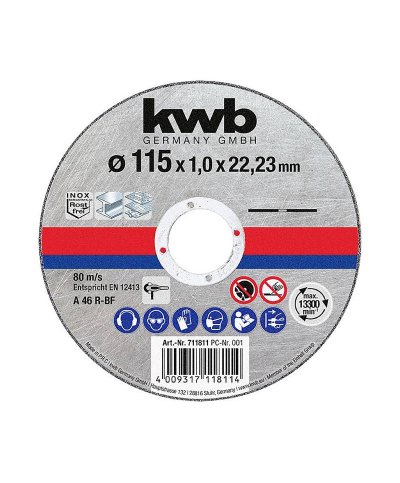 Disco corte inox 115x1