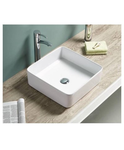 Lavatorio pousar 41x41cm Zezere branco UB2033