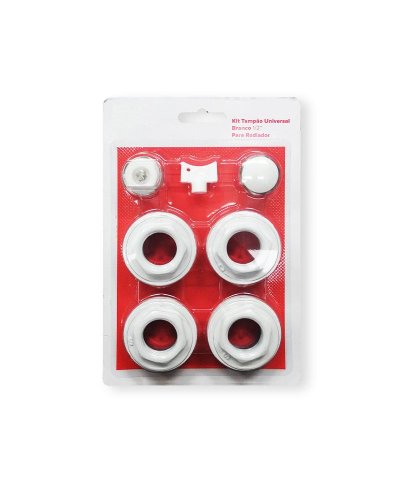 Kit tampao universal branco 1/2" p/radiador
