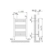 Radiador Toalheiro Eléctrico Digital Cromado 800x500mm | Casa Alves