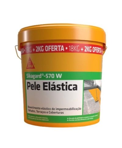 Pele elástica Sikagard 570W 18Kg+2Kg cinza