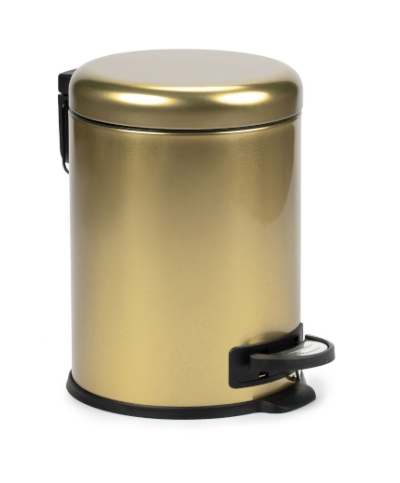 Balde lixo Casa de Banho 5L dourado