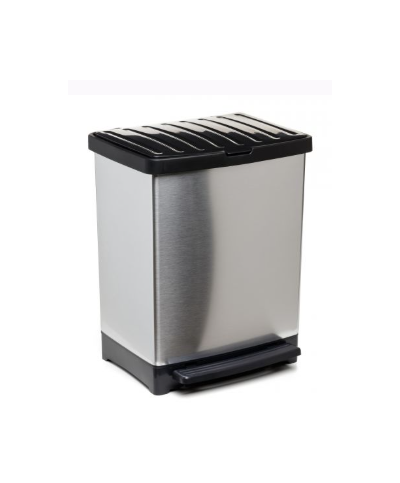 Balde lixo metalizado 25L