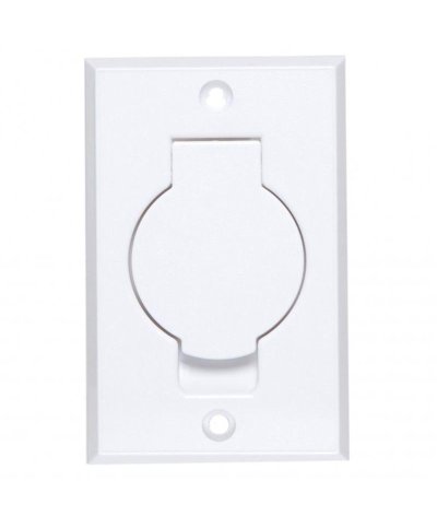 Tomada tampa redonda branca 90302