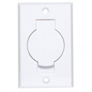 Tomada tampa redonda branca 90302