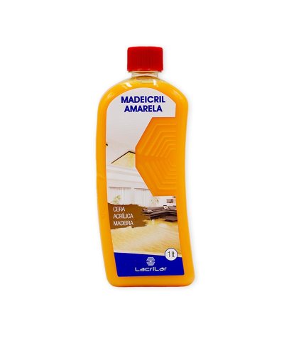 Cera acrilica madeiras madeicril amarela 1lt
