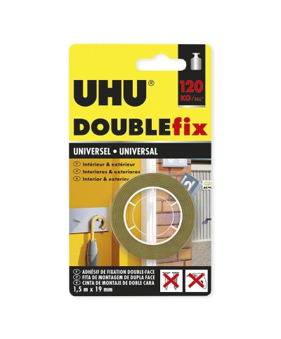UHU DOUBLEfix Universal - Fita 1,5m x 19mm