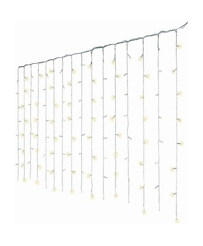 Cortina multifuncoes 240leds ext. branco quente 225x150cm