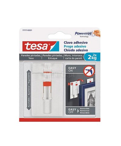 Prego adesivo ajustavel para parede pintada ate 2kg