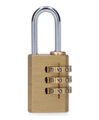Cadeado de latao com codigo 21mm