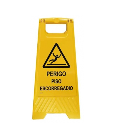 Sinal aviso piso escorregadio