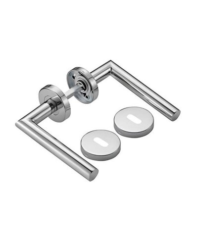 Puxador cromado com entrada de chave 3006