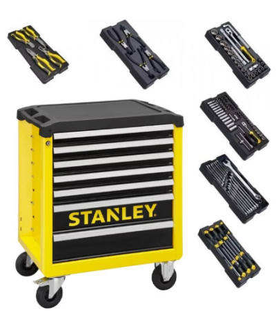 Carro metálico 91 ferramentas 7 gavetas Stanley