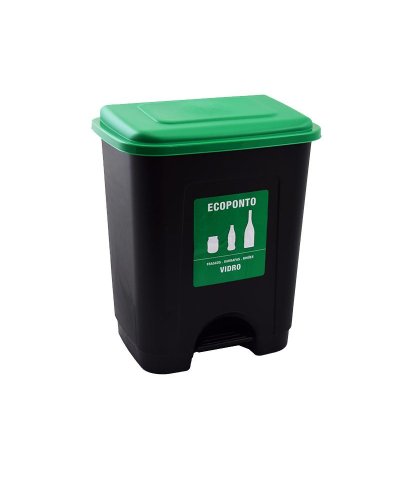 Balde com pedal 15Lt Ecoponto vidro