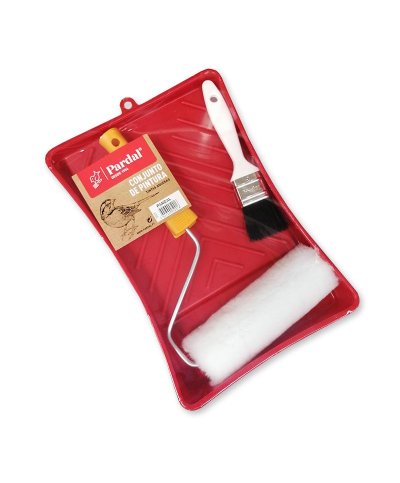 Kit pintura (tabuleiro+rolo 180mm+trincha)