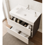 Móvel e Lavatório Linea 80 Nogal