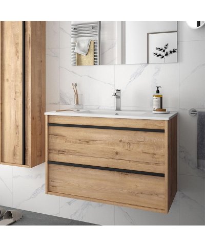 Conj. movel Attila 100 carvalho c/lav.