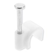 Pack 100 abracadeiras c/prego para cabo redondo 12mm