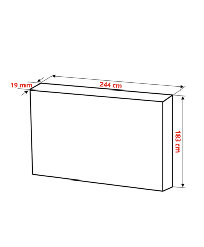 Placa MDF hidrofugo 244cm x 183cm x 19mm