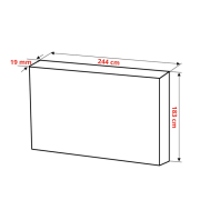 Placa MDF hidrofugo 244cm x 183cm x 19mm