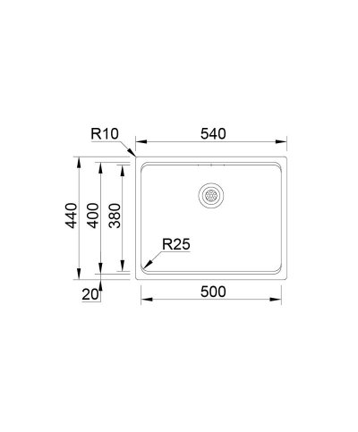 Lava Louca Rodi UNA 50 polido enc. p/baixo 1808EHS0673AO