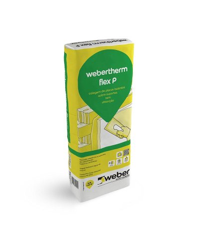 Cimento cola Weber therm flex P branco (25 kg)