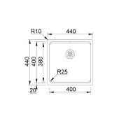 Lava louca Rodi UNA 40 polido enc. p/baixo 18U8EES0673A0