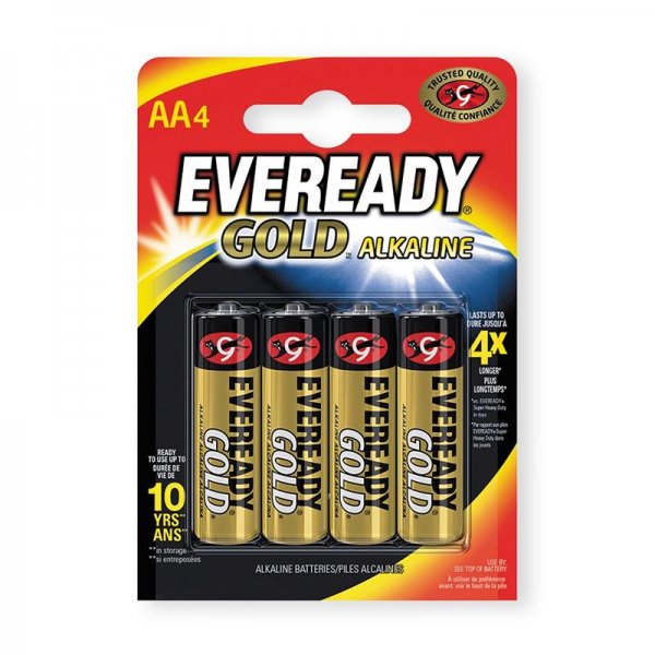 Pack 4 pilhas LR6 (AA) eveready gold Energizer 
