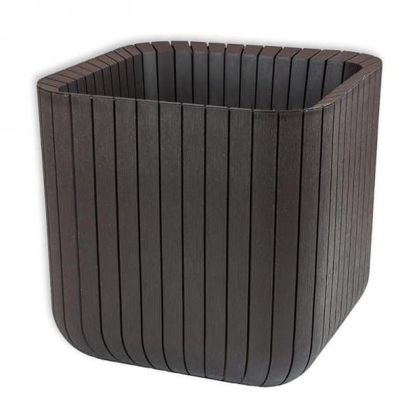 Floreira cubo 50L castanha 40x40x40cm Keter 