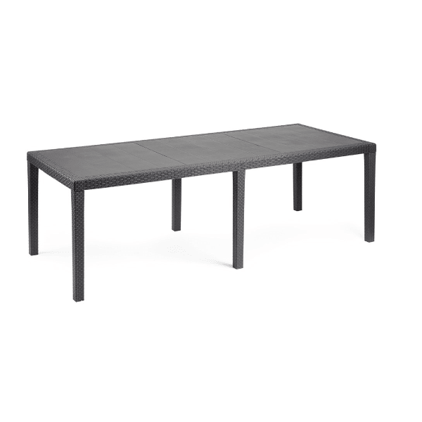 Mesa Queen antracite extensivel 220x90x72cm IPAE Progarden 