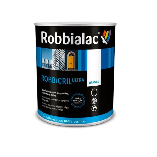 Esmalte Robbicril Ultra acetinado branco 4lt Robbialac FP 