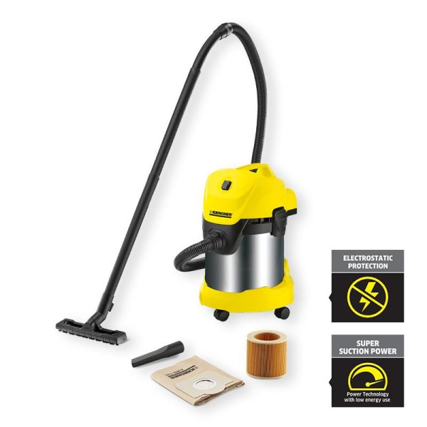 Aspirador Karcher 1.0Kw liq/sol wd 3 Premium 17lt Karcher 