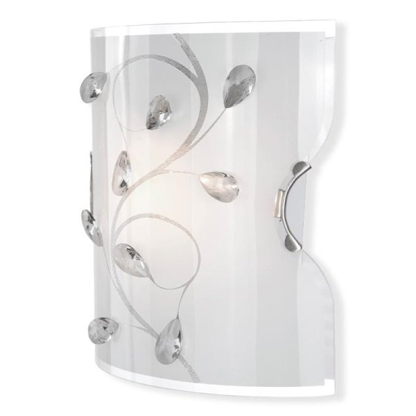 Plafonds Burgundy 40404W Wall light nickel matt, glass opal Globo 