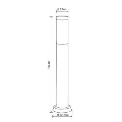 Candeeiro de pe alto Boston 3159 satinado E27 60W IP44 Globo 