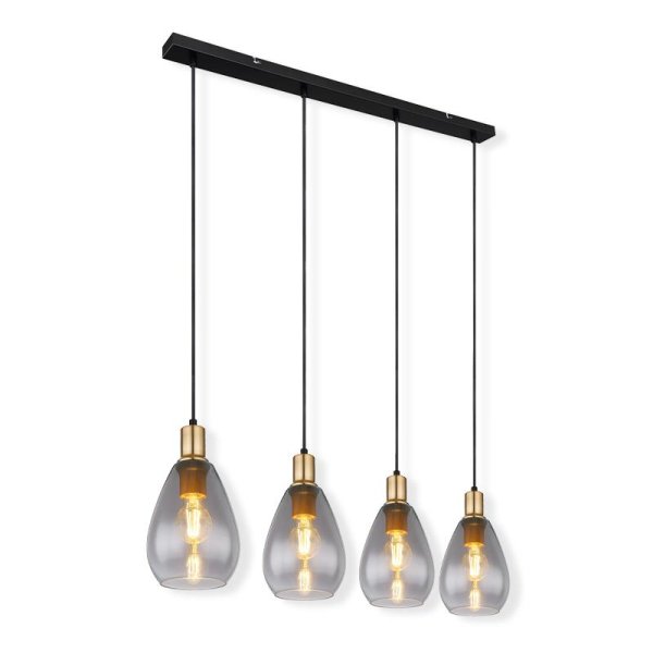 Suspensao fanni 4XE27 90cmxØ15cmx120cm 40W Globo 